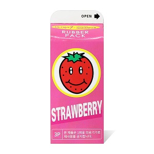 나가니시 딸기 쥬스 미니팩 우유각 휴대용 콘돔 - 초박형 3P 콘돔쇼핑